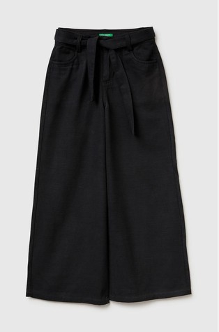 Wide fit trousers with sash