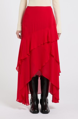 Long flounced skirt