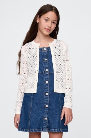 Rupičasto pleten kardigan za djevojčice