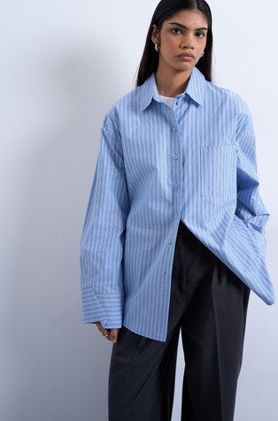 TSDEMI oversized fit pamučna košulja