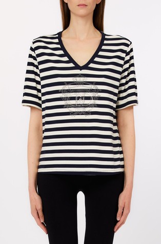 Striped T-shirt in bamboo blend