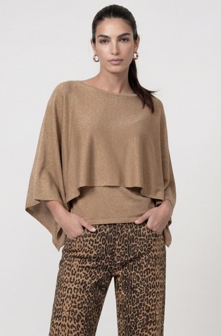Knit jumper with cape design