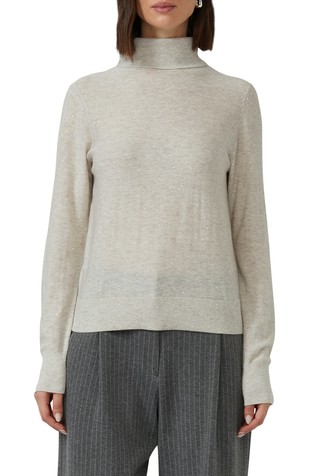 Turtleneck sweater with sequins