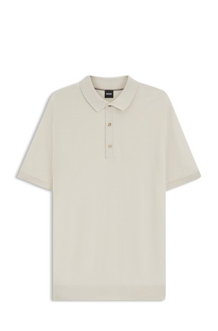 Pletena polo majica kratkih rukava od mješavine pamuka