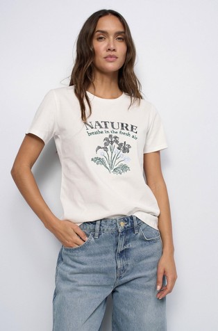 Cotton T-shirt with embroidery