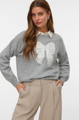 VMIVORY Knitted pullover with bow