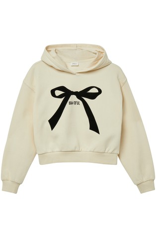 Cropped pulover s kapuljačom i otiskom