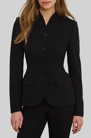 Stretch Wool Crepe Jacket