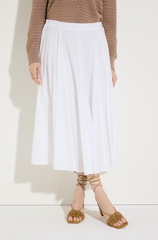 Duga suknja od pamučnog popelina