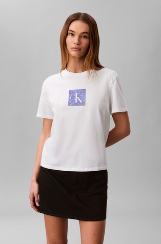 Regular fit pamučna majica s monogramom