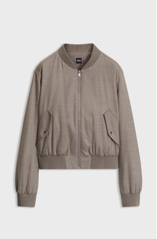 Relaxed fit bomber jakna od mješavine vune