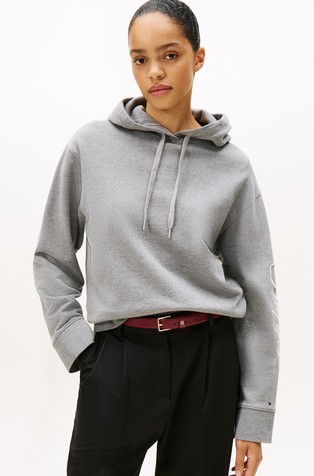 Pulover s kapuljačom i izvezenim logotipom