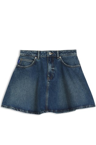 Mini denim suknja s visokim strukom