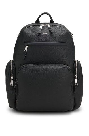 Kožni ruksak s bočnim džepovima s patentnim zatvaračem