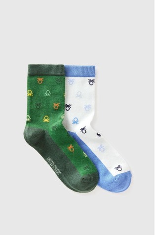 Two pairs of patterned socks