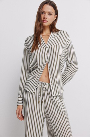 Košulja dugih rukava od mješavine viskoze