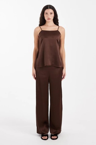 TSBIANCA satin wide leg trousers
