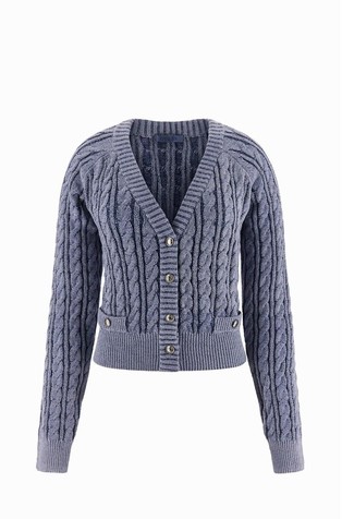 Cable knit cotton sweater