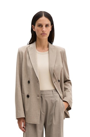 Slim fit sako od mješavine vune s dvorednim kopčanjem