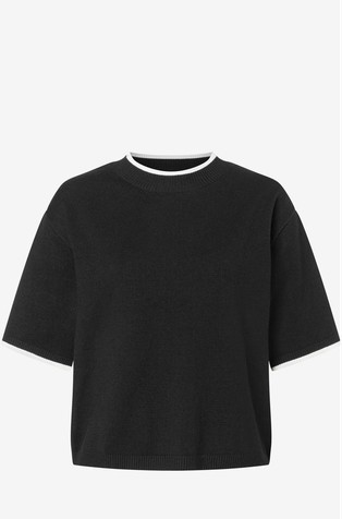 Pleten pulover kratkih rukava od mješavine viskoze