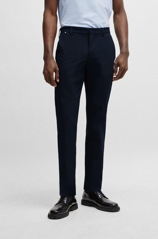 Slim-fit trousers in a cotton blend with stretch