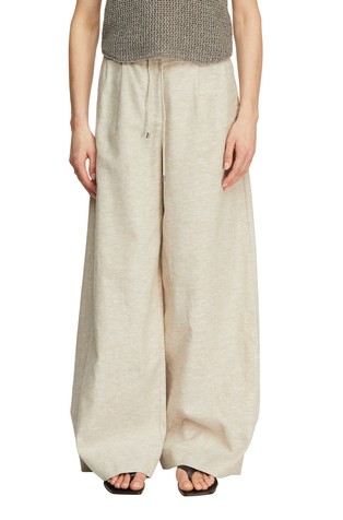 Široke hlače od lana i pamuka