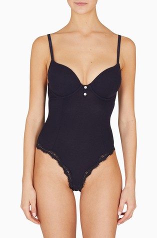 Bodi od mikrofibre s čipkom