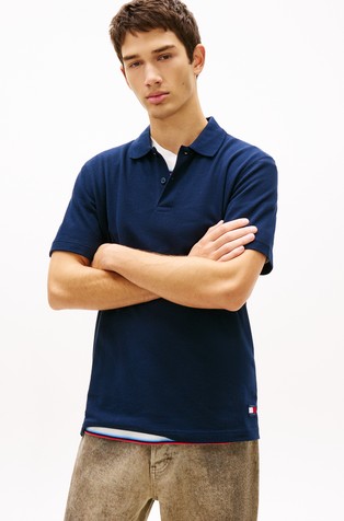 Regular Fit Waffle Knit Polo Shirt