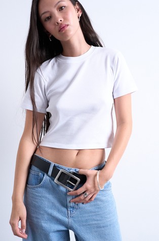 TSEVERYDAY cropped cotton T-shirt