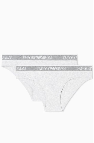 ASV paket od 2 para gaćica od organskog pamuka s logo obrubom