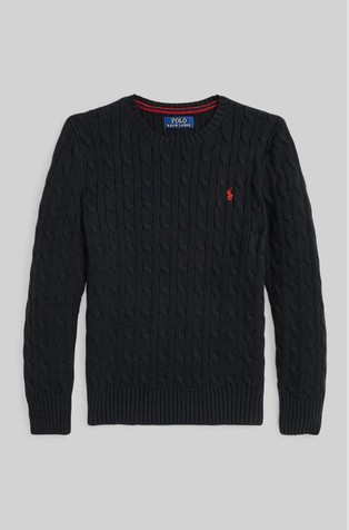 Cable-Knit Cotton Sweater