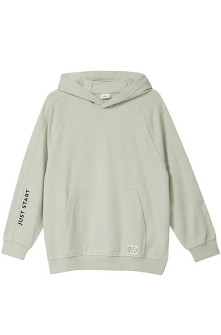 Oversized hoodie with print detail on sleeve
