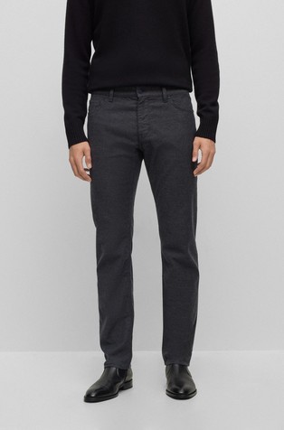 Regular fit hlače od mješavine pamuka koja se ne gužva