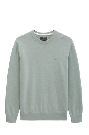 Sweater in organic cotton and virgin wool blend