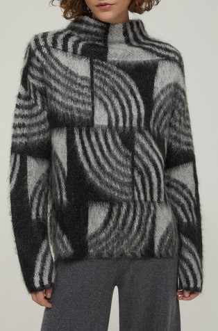 Pleten pulover od mješavine s moherom