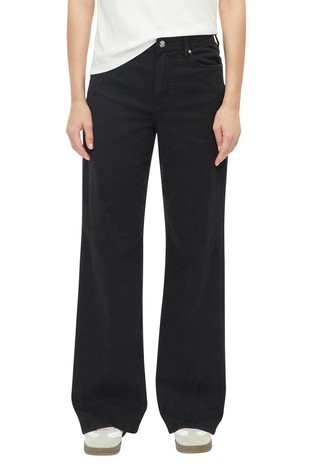 Široke jeans hlače s visokim strukom