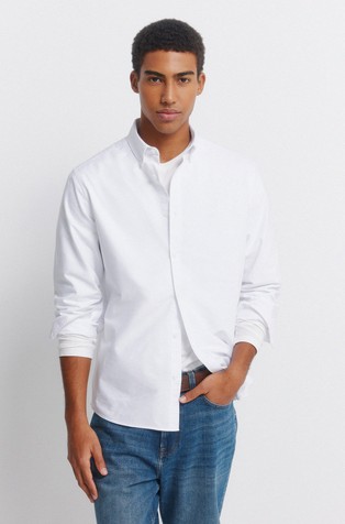 Oxford cotton blend shirt