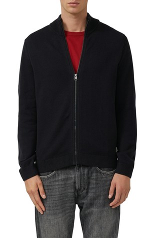 Pamučni kardigan s povišenim ovratnikom