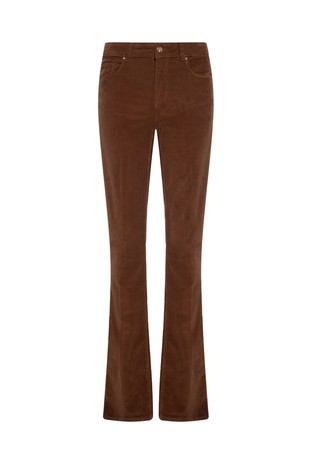 Push-up zvonaste baršunaste hlače