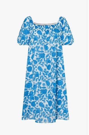Floral print cotton dress