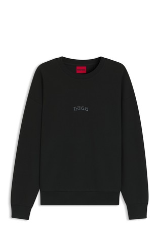 Oversized fit pulover s logo vezom sprijeda i straga