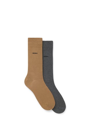 Two-pack socks in cotton-blend
