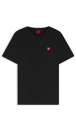 Cotton-jersey T-shirt with heart logo