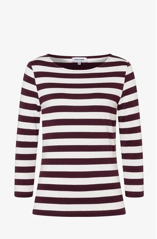 Striped 3/4 sleeve T-shirt