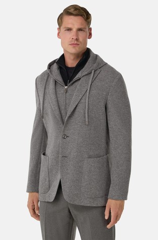 Sako od vune i kašmira s uklonjivim umetkom s kapuljačom