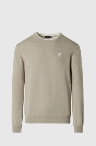 Wool-blend crew-neck sweater