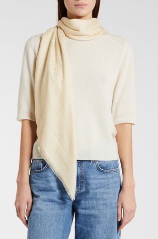 Šal od mješavine viskoze s uzorkom monograma