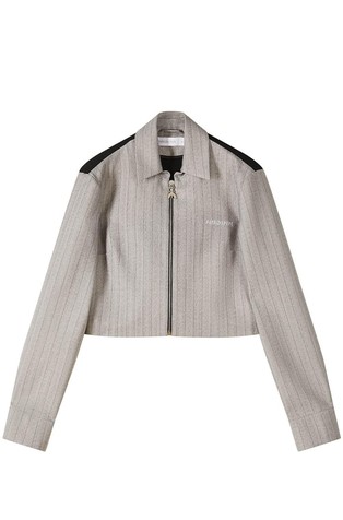 Prugasta košulja-jakna s kontrastnom stražnjom stranom