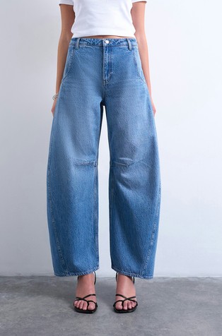 TSEMMA barrel fit jeans hlače s visokim strukom