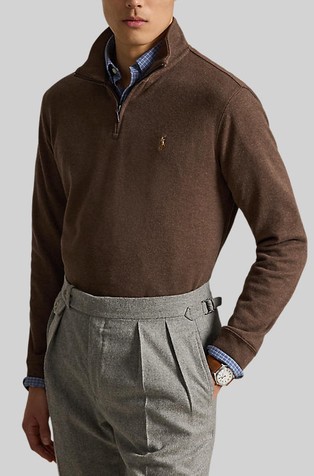 Estate-rib Quarter-zip Pullover
